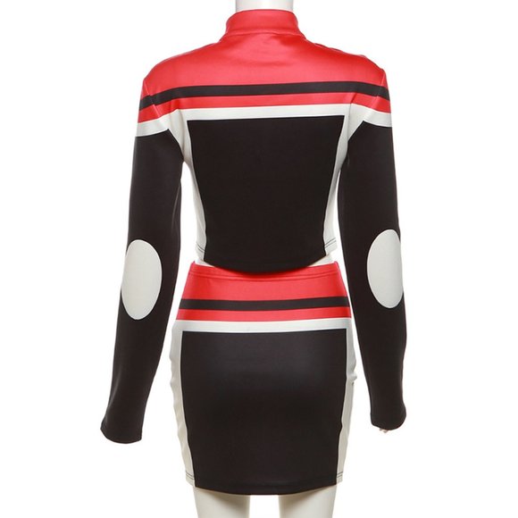 Fitted Bodycon Skirt and Jacket Two Piece Set - Picture 3 of 13